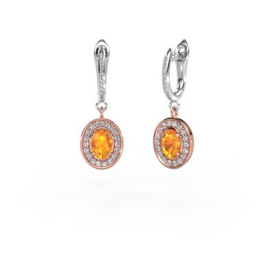Ohrhänger Layne 2 585 Roségold Citrin 7x5 mm