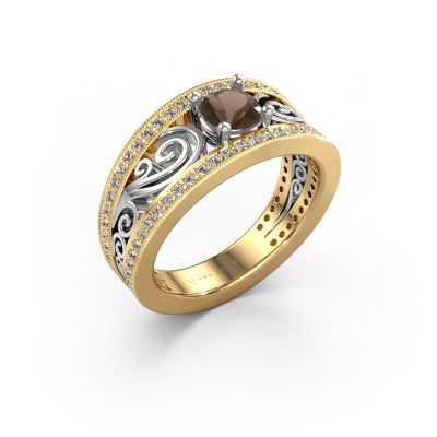 Verlobungsring Julliana 585 Gold Rauchquarz 5 mm