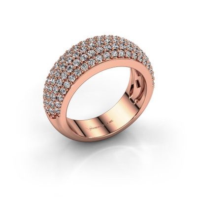 Bague Cristy 585 or rose diamant synthétique 1.425 crt