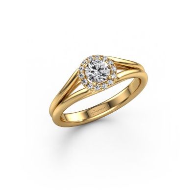 Bague de fiançailles Verla rnd 1 585 or jaune diamant synthétique 0.505 crt