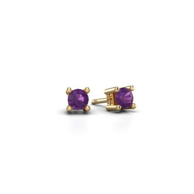 Ohrsteckers Eline 585 Gold Amethyst 4 mm