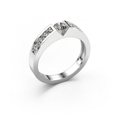 Engagement ring Lizzy 2 585 white gold diamond 0.30 crt