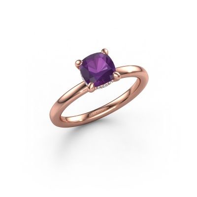 Verlobungsring Simone CUS 2 585 Roségold Amethyst 6 mm