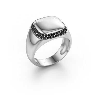 Men's ring Pascal 950 platinum black diamond 0.576 crt