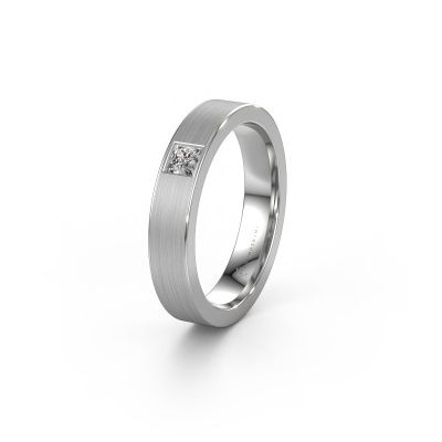 Bague d'amitié WH0101L14BMSQ 950 platine zircone ±4x2 mm
