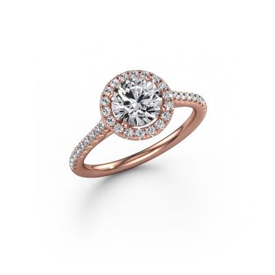 Engagement ring Seline rnd 2 585 rose gold lab grown diamond 1.340 crt