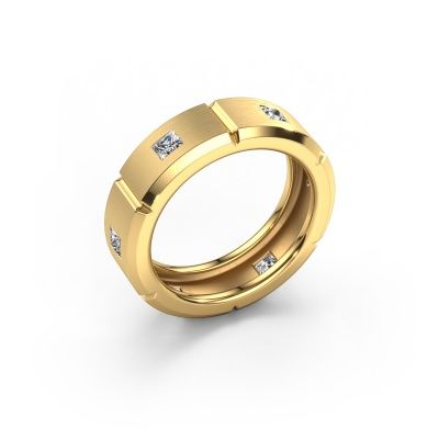 Men's ring Steve light 585 gold zirconia 3 mm