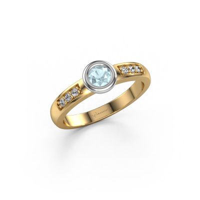 Engagement ring Lieke 585 gold aquamarine 4 mm