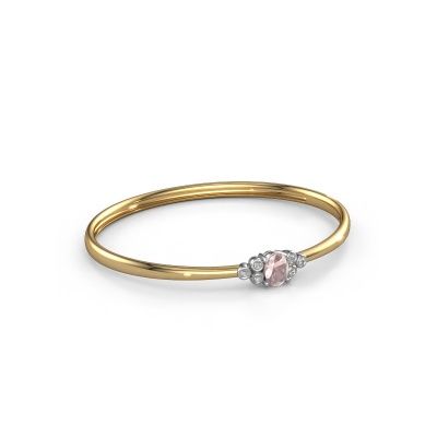 Bangle Lucy 585 gold morganite champagne 8x6 mm