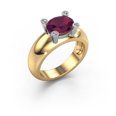 Ring Tamara OVL 585 gold rhodolite 9x7 mm