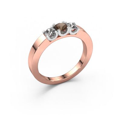Ring Selina 1 585 Roségold Rauchquarz 3.7 mm