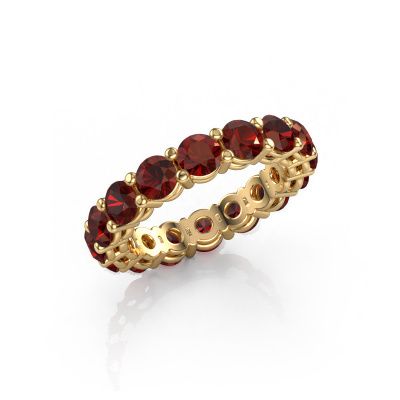 Stackable ring Michelle full 4.0 585 gold garnet 4 mm
