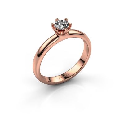 Verlovingsring Lorretta 585 rosé goud lab-grown diamant 0.40 crt
