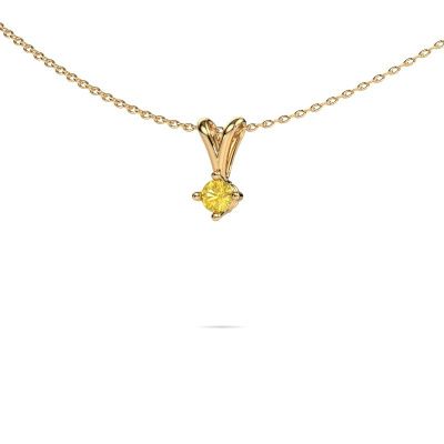 Pendant Jannette 585 gold yellow sapphire 4 mm