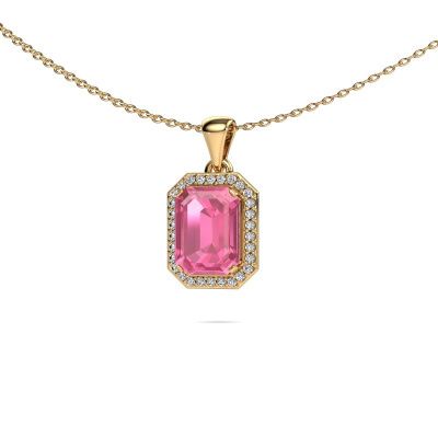 Pendant Dodie 585 gold pink sapphire 8x6 mm