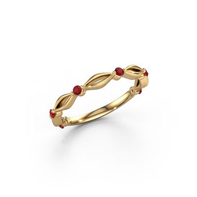 Stackable ring Shalon 585 gold ruby 1.8 mm
