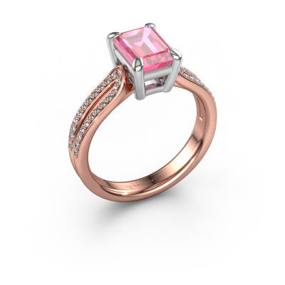 Verlobungsring Antonia eme 2 585 Roségold Pink Saphir 8x6 mm