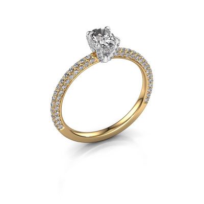 Engagement ring Saskia 2 ovl 585 gold diamond 1.068 crt