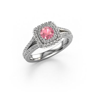 Engagement ring Annette 585 white gold tourmaline pink 5 mm