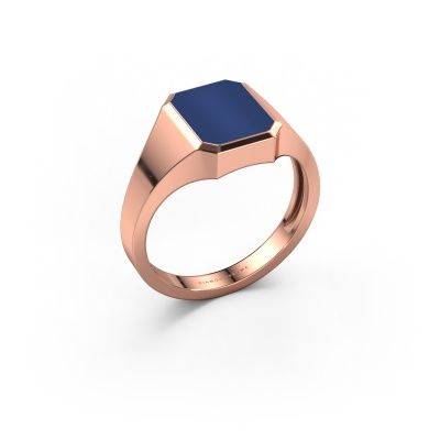 Bague pinky Lars 1 light 585 or rose lapis lazuli 10x8 mm