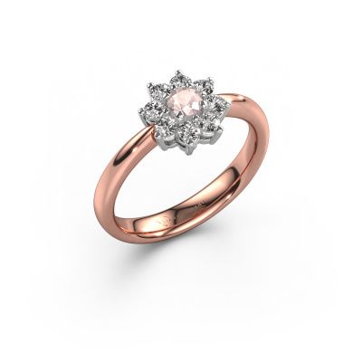 Verlobungsring Camille 1 585 Roségold Morganit Champagner 3.4 mm