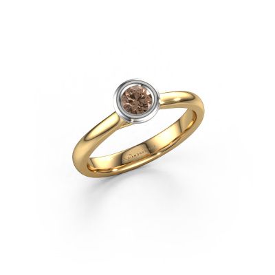 Verlobungsring Kaylee 585 Gold Braun Diamant 0.25 crt