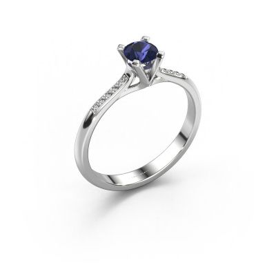 Engagement ring Isa 2 585 white gold sapphire 4.2 mm