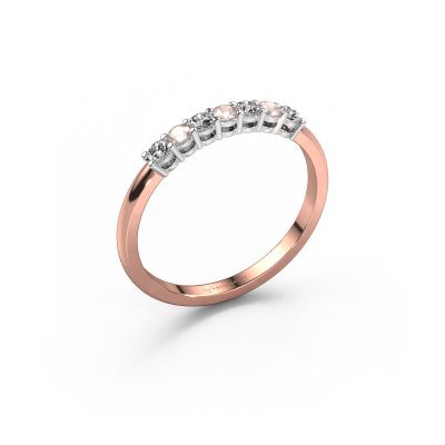 Ring Michelle 7 585 rose gold morganite champagne 2 mm