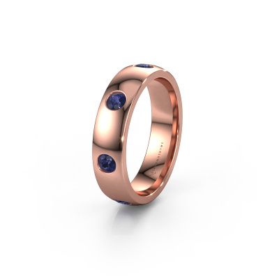 Wedding ring WH0105L25BP 585 rose gold sapphire 3 mm ±0.20x0.08 in