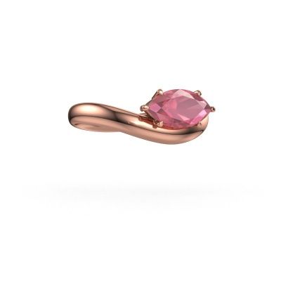 Engagement ring Floor MRQ 585 rose gold tourmaline pink 11x5.5 mm