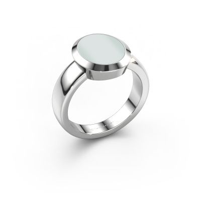 Signet ring Oscar 3 950 platinum green sardonyx 12x10 mm