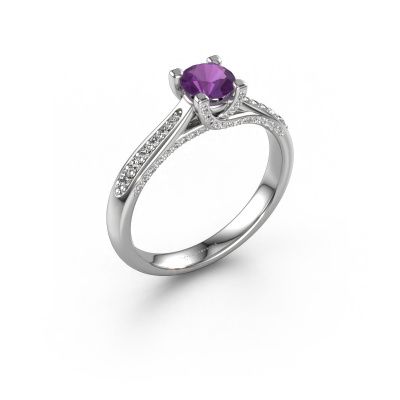Engagement ring Mia 3 950 platinum amethyst 5 mm