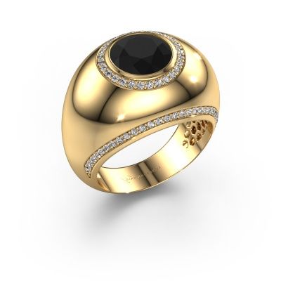 Bague Roxann 585 or jaune diamant noir 2.81 crt
