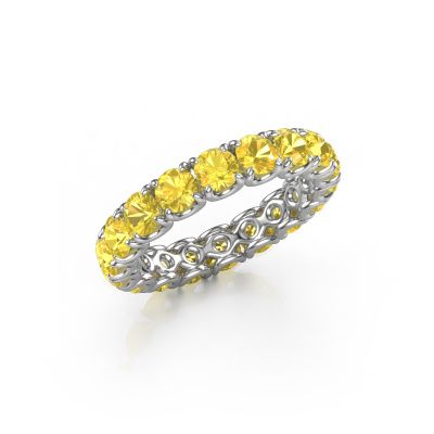 Stackable ring Estee 3.7 585 white gold yellow sapphire 3.7 mm