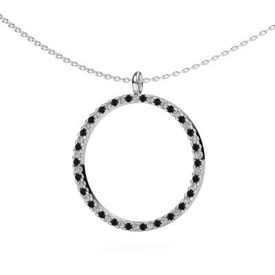 Pendant Towanda 950 platinum black diamond 0.429 crt