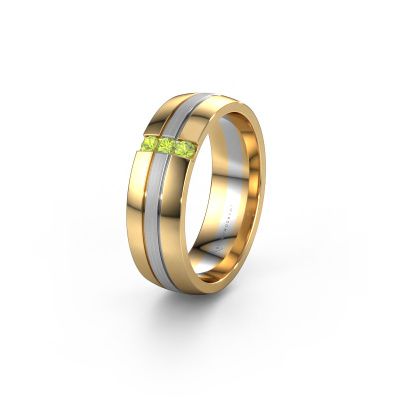 Trauring WH0426L26A 585 Gold Peridot ±6x1.7 mm