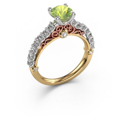 Engagement ring Shaunda 585 gold peridot 6 mm