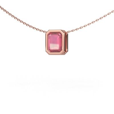 Pendant Lavon EME 585 rose gold tourmaline pink 8x6 mm