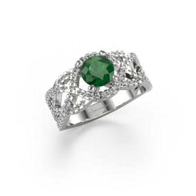 Ring Jeni 585 white gold emerald 6.5 mm