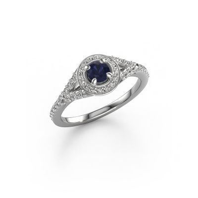 Engagement ring Pamela RND 950 platinum sapphire 4 mm