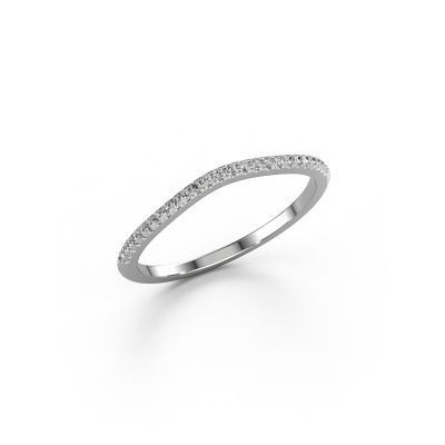 Stackable ring SRH0067C10H2 585 white gold diamond 0.125 crt