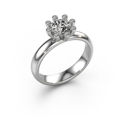 Ring Carola 3 950 Platin Zirkonia 6 mm