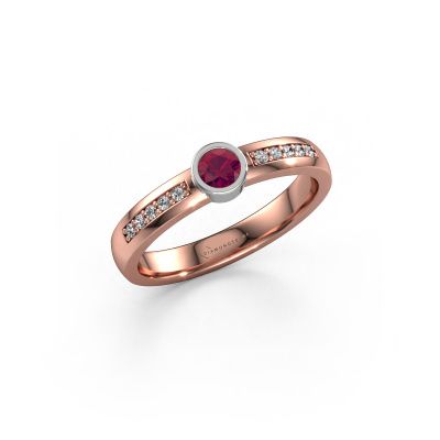 Ring Ise 2 585 rose gold rhodolite 4 mm