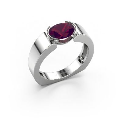 Ring Tonya 950 platina rhodoliet 8x6 mm