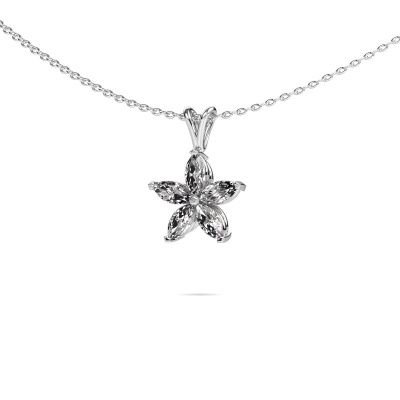Pendant Sylvana 585 white gold diamond 0.14 crt