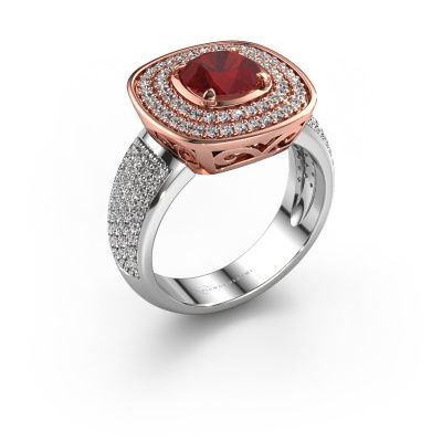 Ring Eliana 585 rose gold ruby 6 mm