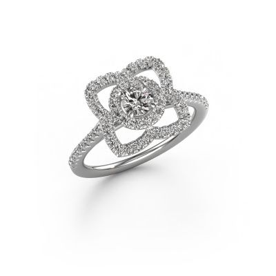 Engagement ring Cleopatra 950 platinum diamond 0.679 crt