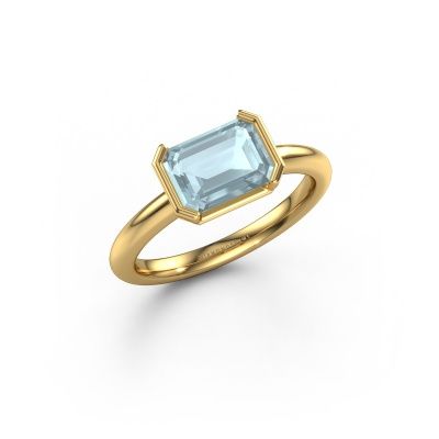 Engagement ring Tayler EME 585 gold aquamarine 8x6 mm