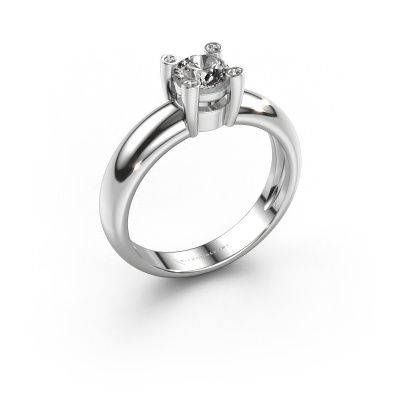 Ring Fleur 950 platinum zirconia 4.7 mm