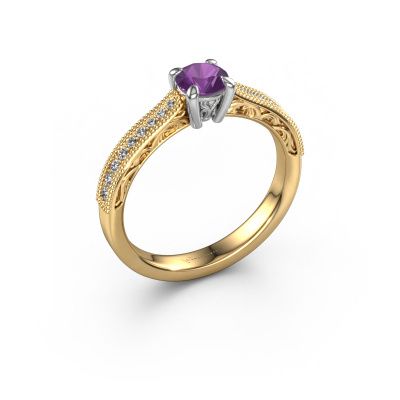 Verlobungsring Shonta RND 585 Gold Amethyst 4.7 mm